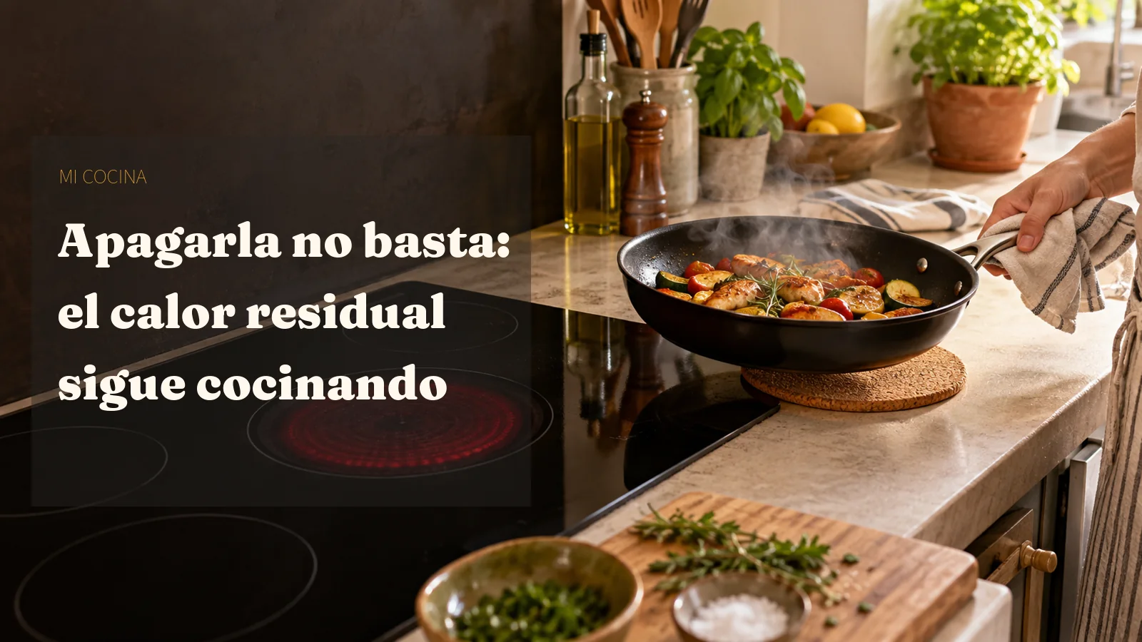 Apagar no basta: cómo gestiono el calor residual de mi vitrocerámica