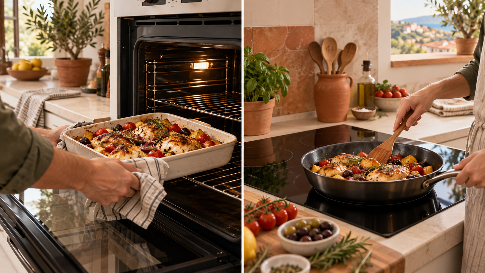 Cuánto cuesta usar horno frente a vitro para un mismo plato