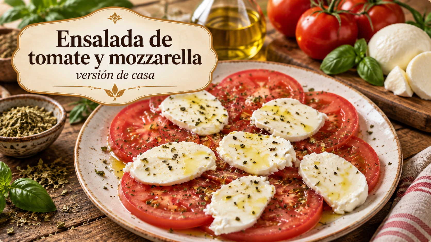 Ensalada de tomate y mozzarella
