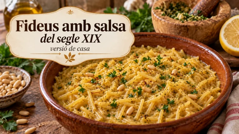 Fideus amb salsa del segle XIX