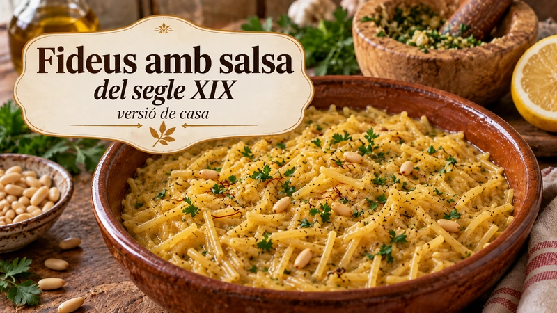 Fideus amb salsa del segle XIX