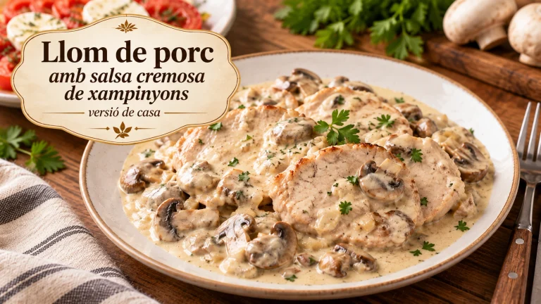 Llom de porc amb xampinyons