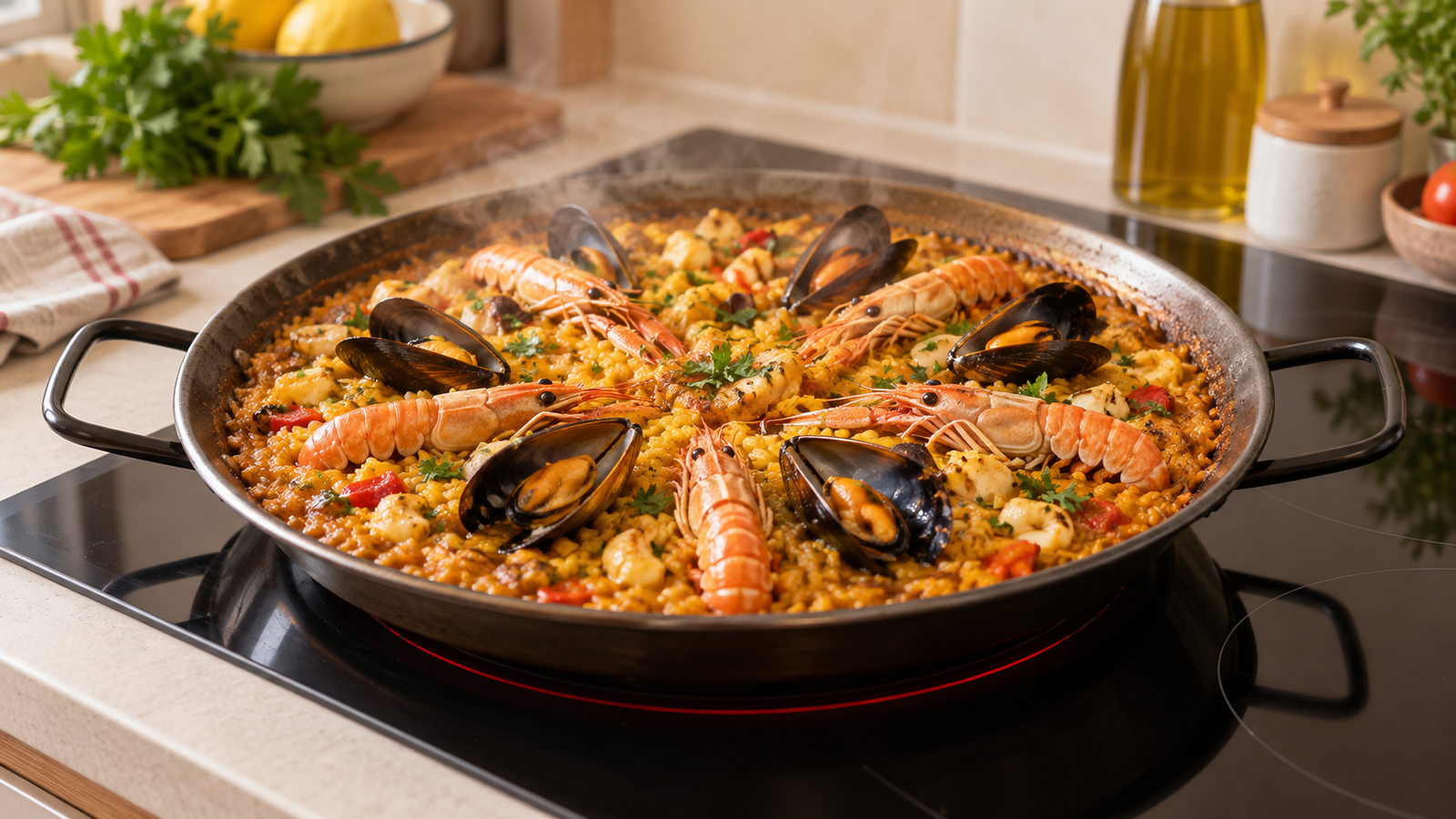 Cómo hacer una paella uniforme en una vitrocerámica